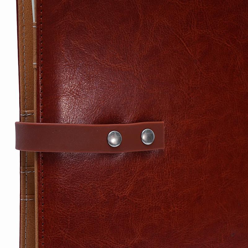 Personalised Pu Leather Notebook With Usb & Closing Flap With Card Holder And Pockets